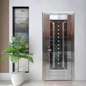 <span class=keywords><strong>Porte</strong></span> <span class=keywords><strong>de</strong></span> sécurité SUNZION en acier inoxydable, styles battants et coulissants, à commande manuelle pour garages, villas et appartements - Product Image 1