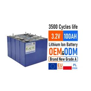 Szxuba Eu Magazijn Batterijen Lithium Ion 3.2V 100ah Lifepo4 Batterijcellen Lifepo4 Batterij 3.2V 100ah Leveranciers