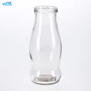 200ml 250ml 500ml 1 liter glass beverage bottles wholesale empty milk juice glass bottles with screw cap
