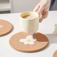 Vente en gros usine de sets de table, sous-verres et tapis de sublimation personnalisés en liège écologique de 4 pouces avec motif dessin animé