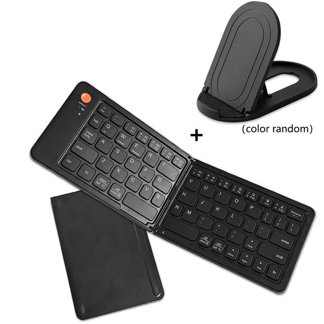Folding Mini BT Keyboard for Tablet Phone Bt 5.1 Wireless Travel Keyboard Ultra Thin Foldable Keyboard for ipad