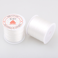 Fil de cordon élastique transparent blanc invisible de 1 mm pour la fabrication de bijoux