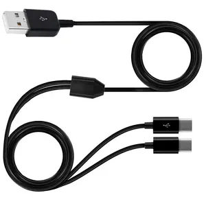 Y Type USB 2.0 A Male to 2 type-c Male Splitter Data Sync and Charging Connector Adapter Cable