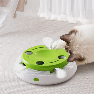 Jouets pour chat interactifs classiques modernes en plastique à mâcher, baguette rétractable et jouet à plumes pour taquiner - Product Image 1