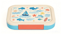1000ml Hochwertige Neue Design-Kinderbento-Box Leicht zu Öffnen Mikrowellengeeignet Baby-Lunchbox mit Edelstahl-Trennwand