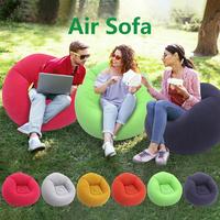 Canapé gonflable multifonctionnel portable grand et confortable en PVC pliable pour la maison et l'extérieur