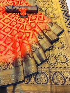 La mayoría de los saris de seda de arte hermoso seleccionados para ocasiones especiales a precio mayorista de Apparelgarment - Product Image 5