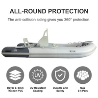 Bateau pneumatique rigide TOURUS OEM en PVC 4,2 m pour la navigation à rames, capacité 4-6 personnes, stable et durable, garantie 5 ans