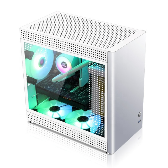 2024 Hot Sale Gaming Computer case 4pci with 600W Power Supply Small Size case 2.5ssd Small 6pin Fans Rgb Best Buy