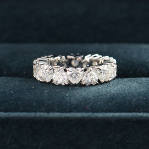 MaiYi Verlovingsring met diamant, witgouden band, gouden trouwringen, diamanten band, paarring, 9K 10K 14K 18K witgouden trouwband - Product Image 5