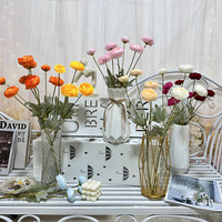Fleurs artificielles en soie de lotus à 4 têtes, origine Chine, nouveauté transfrontalière, fleurs de mariage du Nouvel An