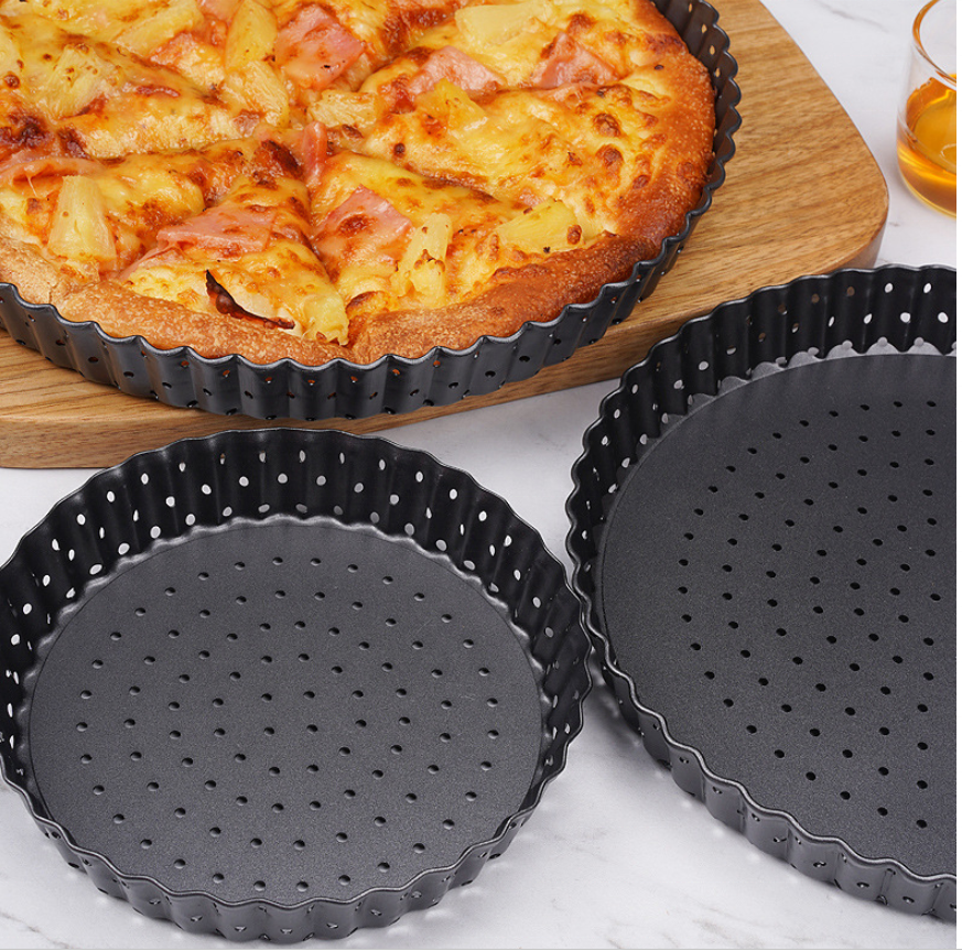 Moules à Quiche Antiadhésifs HAKZEON - Lot De 3 - 22cm Fond Amovible Pour Tarte Et Flan