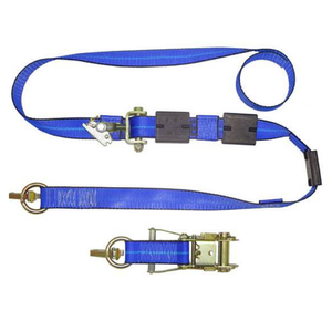 Sangle d'arrimage à cliquet de 2 pouces, 5000 kg, crochet en J pivotant, personnalisable, vente en gros, ceinture de cargaison, 3 blocs en caoutchouc pour le transport de voitures et de camions - Product Image 2