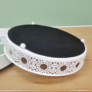 Plateau de service et de rangement pour bijoux en métal blanc de luxe, personnalisé, écologique et réutilisable, pour la décoration intérieure et l'utilisation sur le bureau de salon - Product Image 6
