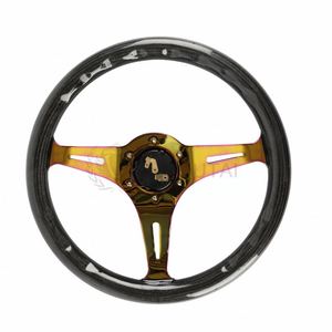 Timon de carro manibela vô lăng nerdi 350mm sợi carbon đua sâu vô lăng 6 bu lông - Product Image 3