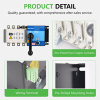 Industrial Automatic Transfer Switch ATS 100A-3200A 3P 4P AC400V PC Class Dual Power Generator Changeover Switch