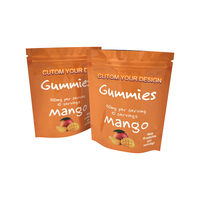 Emballage personnalisé avec logo, sachet en plastique Mylar à fermeture éclair, résistant aux odeurs, pour bonbons comestibles, 1 oz, 28 g, 4x5 pouces, 3,5 g