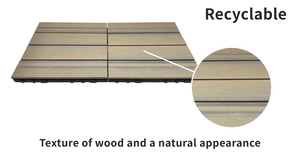 Modern DIY Click Interlocking WPC <strong>Decking</strong> <strong>Tiles</strong> Waterproof Square <strong>Plastic</strong> Wood for Outdoor Balcony Garden Floor Wood Grain - Product Image 3