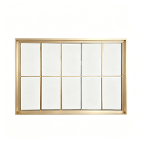 Fenêtre fixe GAAS, nouveau style, design en aluminium, grandes fenêtres, double vitrage à faible émissivité et à l'argon