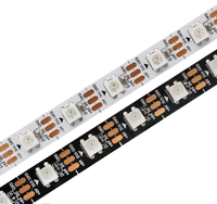 Bande LED SMD 5050 de haute qualité, luminosité élevée, 144 60 30 5V WS2812B, bande LED RGB à pixels, IP20 IP65 IP67