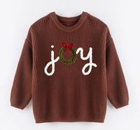 Suéter de Punto Cálido para Niñas, 100% Algodón, Bordado Personalizado con Nombre, Manga Larga, Otoño Invierno Navidad