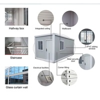 Conteneur plat étanche de 40 pieds, maison commerciale multi-usage pour hôpital, salle de sport, bar, boutique et centre d'affaires temporaire