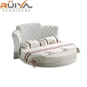 Botão redondo de cristal contemporâneo de luxo francês cama de luxo