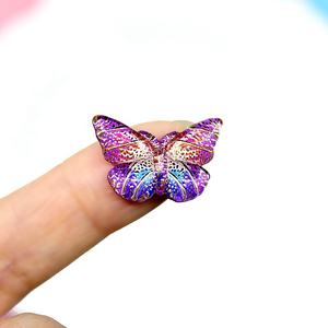 New Resin Stamping Color butterfly Accessories DIY Earrings <b>Drop</b> Glue Mobile Phone case Patch Material - Product Image 2