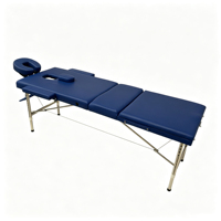 Table de massage pliable de luxe à trois sections, de haute qualité, portable, en métal, pour salon de beauté, design moderne, lit de beauté