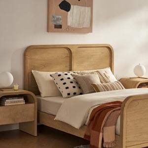 Cadre de lit en bois moderne sur mesure pour chambre à coucher, tailles Queen et King - Product Image 3