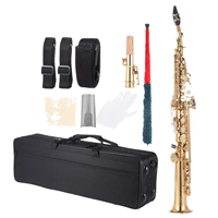 Saxophone soprano Bb professionnel à tube droit, laiton laqué, 3 couleurs, instrument à vent vintage pour performance