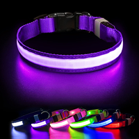 Étanche USB Rechargeable Changement de Couleur Collier Chien Clignotant Glow In Dark Light up Led Collier de Chien pour la Marche de Nuit