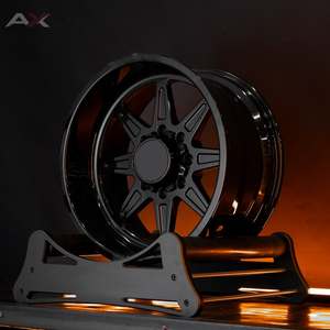 Rines Forjados Personalizados para Camioneta 20x10 20x12 22x14 24x11 Negro Brillante 6/8 Birlos 6x139.7 8x180 para Chevy GMC 1500 2500HD SRW Offset Personalizado - Product Image 1