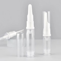 Flacon pompe sans air transparent en forme de stylo, mini flacon cosmétique vide pour sérum contour des yeux, emballage d'échantillons de soins de la peau pour voyage, vente en gros