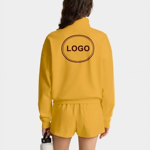 Customt Recycled Fabric Stand Collar Zipper Jacket Tennis Set High-Waisted <b>Elastic</b> Long Sleeved Golf Top Printed Waist <b>Skirt</b> - Product Image 3