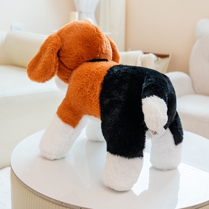 Peluche de Perrito <span class=keywords><strong>Beagle</strong></span> Suave, Muñeco de Peluche Realista con Orejas Largas, Juguete para Niños, Regalo de Cumpleaños, Venta al por Mayor, Personalizado - Product Image 4