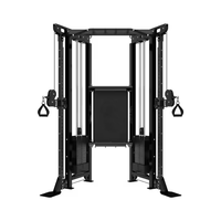 Máquina de Ejercicios Multifuncional Comercial con Marco de Acero y Poleas Ajustables, Entrenador Funcional con Cable para Press de Pecho y Crossover