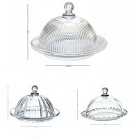 Plateau en verre irrégulier multifonctionnel personnalisable avec un design écologique pour servir gâteaux et fruits lors de fêtes et mariages