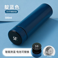 Batterie remplaçable Affichage de la température par LED Thermos en acier inoxydable 304 Tasse isolée Tasse à eau Gobelets sous vide en acier inoxydable