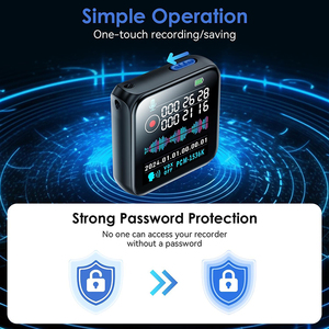 <span class=keywords><strong>Enregistreur</strong></span> vocal avec mot <span class=keywords><strong>de</strong></span> passe, réveil, <span class=keywords><strong>radio</strong></span> FM, lecteur <span class=keywords><strong>de</strong></span> livres électroniques tout-en-un avec lecteur MP3 HIFI, jusqu'à 128 Go, 1536 Kbps - Product Image 6