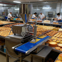 Machine de remplissage automatique portable ZD200E-A avec convoyeur 20x100cm pour petites productions de pâtisseries, cupcakes, beignets, crèmes et garnitures
