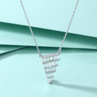 Fabricant de bagues en argent sterling 925, collier en zircone pour femmes, pendentif en CZ, commande en gros