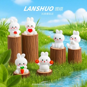 พวงกุญแจเรซิ่นรูปกระต่าย Lanshuo งานแฮนด์เมด ดีไซน์สร้างสรรค์ ของสะสมตกแต่ง - Product Image 1