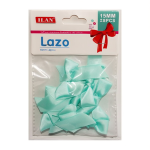 Fiocchi in Nastro Ilan Lazo 15mm, 8 Pezzi, Blu Piscina, Decorazioni per Artigianato - Product Image 2