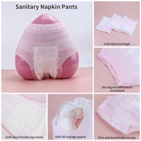 Culottes menstruelles jetables bio OEM pour femmes - Protection anti-fuites 3S, super absorbantes, taille élastique, côtés froncés