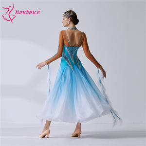 Vestido de Baile de Salón Negro con Encaje Sexy para Mujer, Manga Larga, para Vals, <span class=keywords><strong>Tango</strong></span>, Competencia de Baile, <span class=keywords><strong>Ropa</strong></span> de Actuación, Modelo B-19435 - Product Image 6