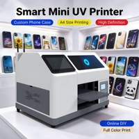 Imprimante UV Mini A4 Intelligente Reeleyin H5 Entièrement Automatique CMYKW 8 Passages pour Coques de Téléphone – Idéale pour les Débutants
