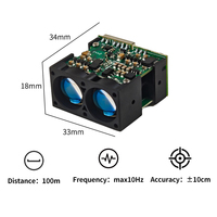 Siman100 mètres Module optique de mesure de distance 10kHZ mesure 100 mètres Module de distance laser capteur de télémètre