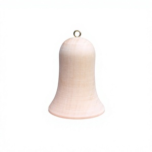 AZ ENTERPRISES AZE-WB026 Handcrafted Engraved <b>Wooden</b> Hanging Bell Ornament <b>Rustic</b> Design Christmas Home Decoration Ceiling Mount - Product Image 4