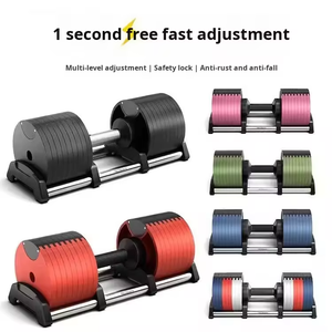 Ensemble d'haltères réglables rapidement de 16 à 50 kg, plaques en acier moulé électrolytique, équipement de musculation à domicile pour les biceps, haltères, logo personnalisé - Product Image 2